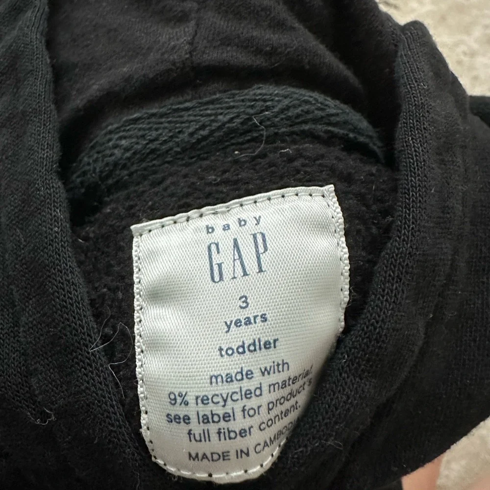 Gap Black Pullover Hoodie Size 3T